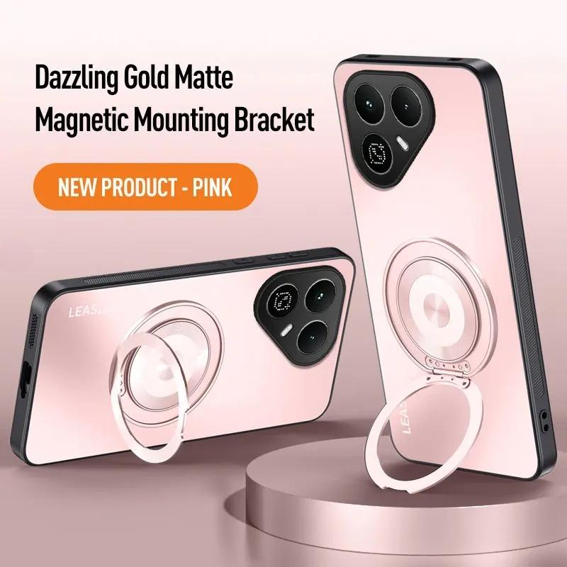 For Magsafe Hard Shockproof Cover For Tecno Pova 8 Pova 7 Ultra 7Pro 7NEO AG Frosted Magnetic Ring Holder Matte Shell Phone Case