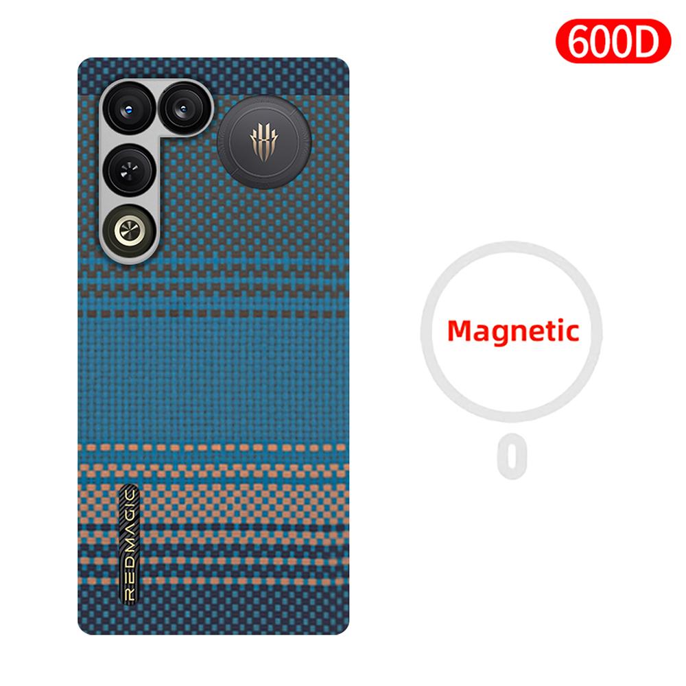 For Red Magic 11 Air/11 Pro/11 Pro+ Carbon Case 600d Kevlar Aramid Fiber Fabric Ultra Thin Hard Cover Magnetic balckSlimlightred