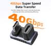 SUNKANDI USB4.0 40Gbps OTG Adapter 240W Fast Charging Converter 90-Degree USB Type-C Data Cable for MacBook Laptop Phone 8K60Hz