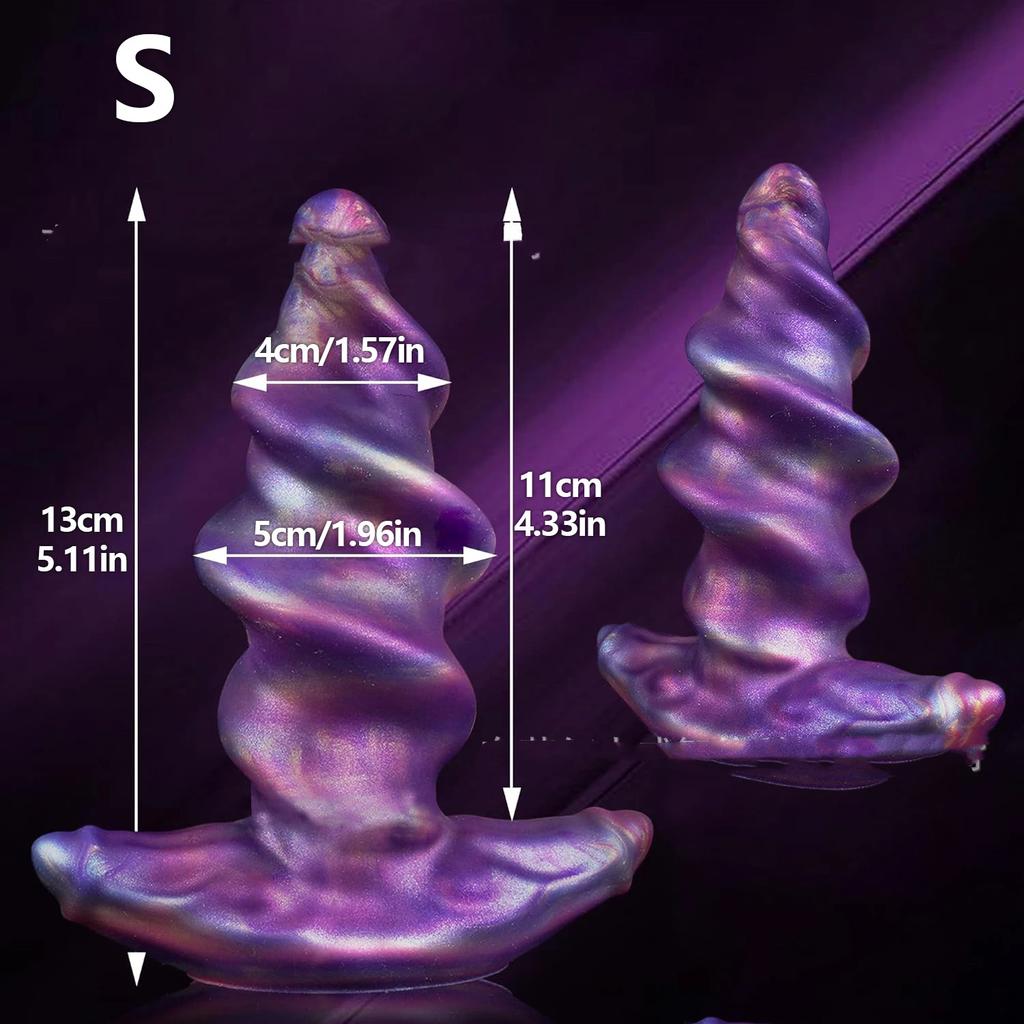 Silicone Spiral Anal Plug Oversized Female Irregular Dildo Soft Monster Penis Pagoda Adult Sex Toy