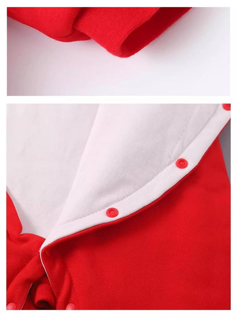 100 Yen for One Funny Printed Baby Baby Shower Stylish Red Baby with Cotton Sandwiched Between the Suitable for Temperatures of 15 Degrees [mocrcrel]