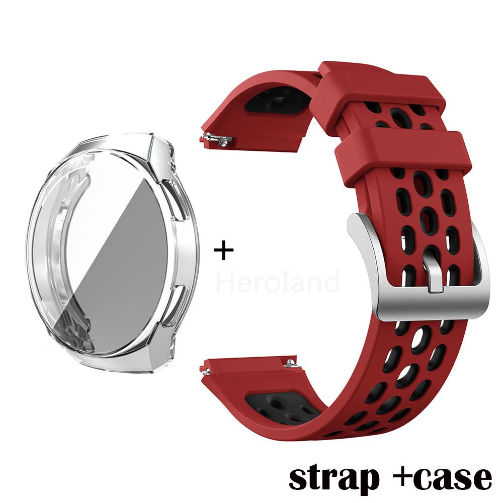 Soft Silicone Watchband For Huawei Watch GT 2e Strap Wriststrap for Huawei Watch gt 2e Bracelet Smart Wristband Protector case