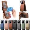 Phone Case for Xiaomi 15T Poco F7 X7 MI 17 Pro Max RFID Leather Wallet Card Back Cases for Redmi 15c 14c 13C Note15 14 Pro Plus
