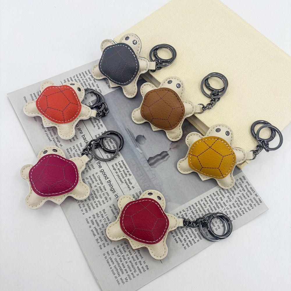 Hanger Pu Leather Key Chain DIY Bag Pendant Cute Leather Turtle Pendant Bag Ornament