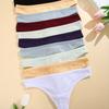 6PCS/Set Women Cotton Panties G-String Panties Sexy Underwear Female Lingerie Thong Briefs for Woman Solid Color Intimate Pantys