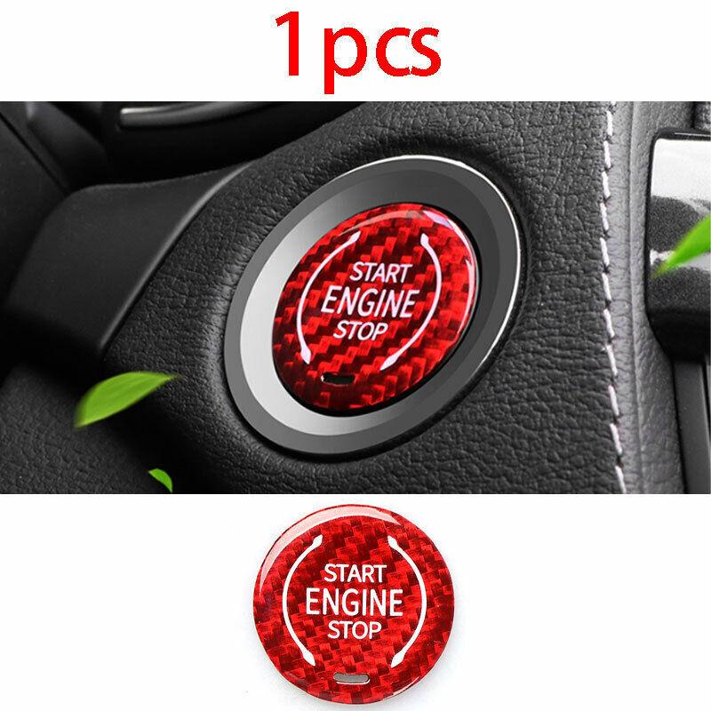 Start Button Ignition Switch Cover Trim Red Carbon Fiber For Cadillac CT5 19-20