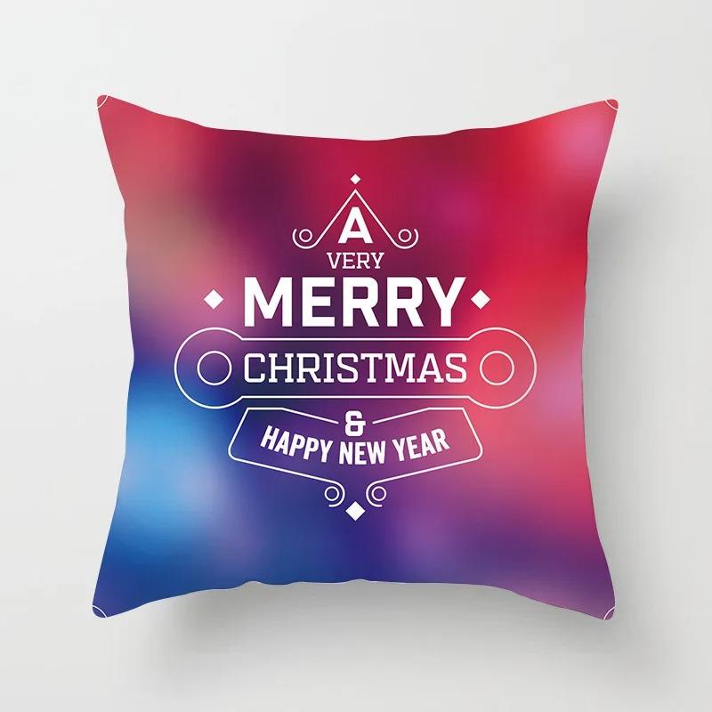 Christmas Themed Pillowcases Car Accessories Office Santa Claus Living Room Sofa Home Pillowcases