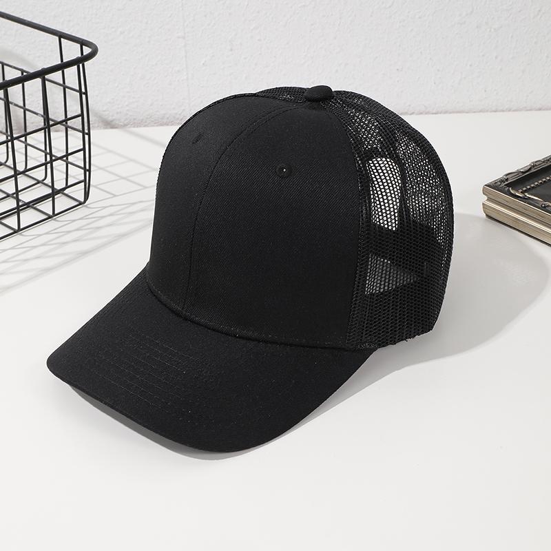 Fashionable sun hats Summer breathable mesh men's and women's hats Outdoor solid color light plate baseball caps casual hats