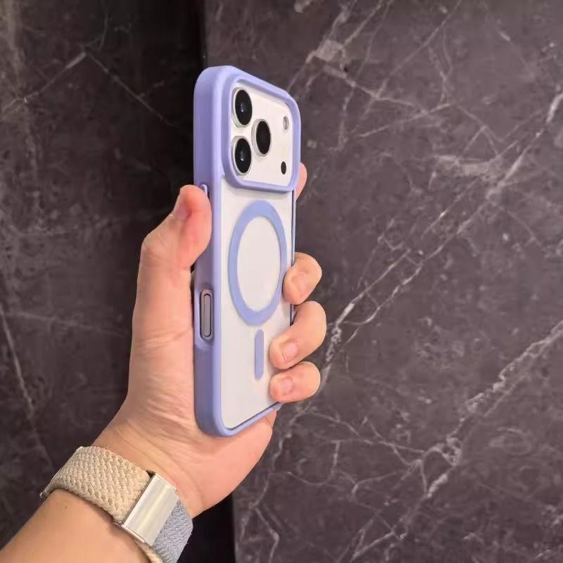 

Applicable To IPhone17promax Skin Feeling High Transparency Mobile Phone Case Apple 16pm Ultra-thin Magnetic Attraction 15 Large Holes 14 Hard 13 Place an order according to the correct model