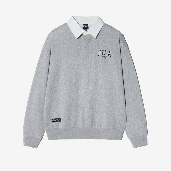 Fila Men S Rugby SweatShirt LIGHT MELANGE/W85