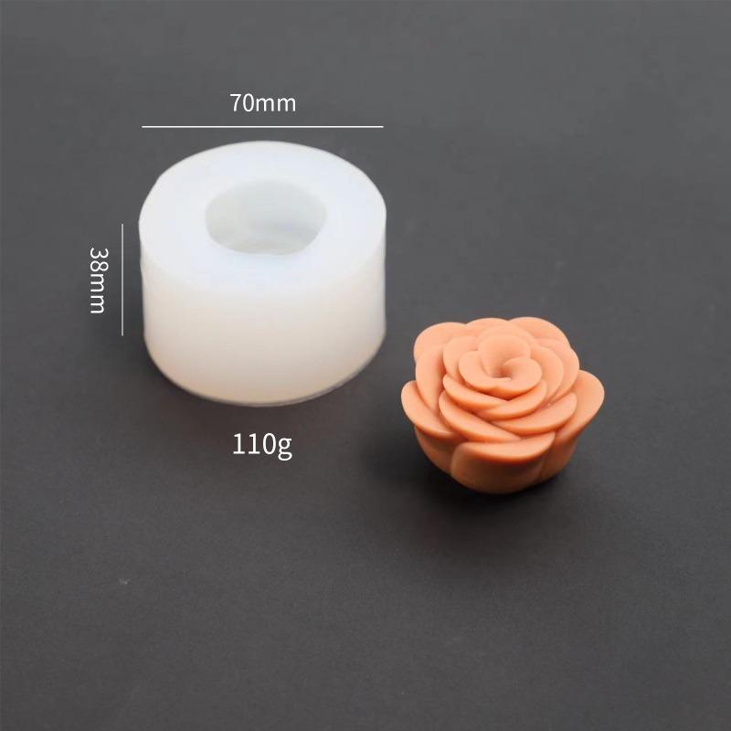 

Rose Flower Candle Silicone Mold 3D Relief Tray Crafts Resin Gypsum Crystal Making mould for Valentine s Day Decorative Candles
