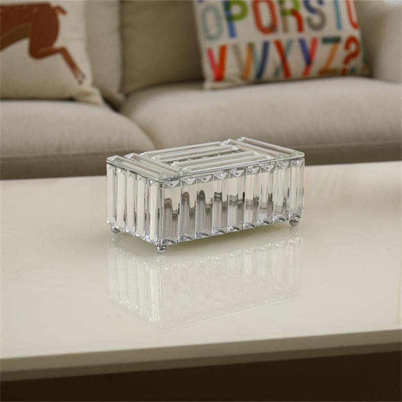 Creative Tissue Box Polishing For El Office Home Elegant And Noble Cover Bling Crystal Handmade Home Storage Tissue Box