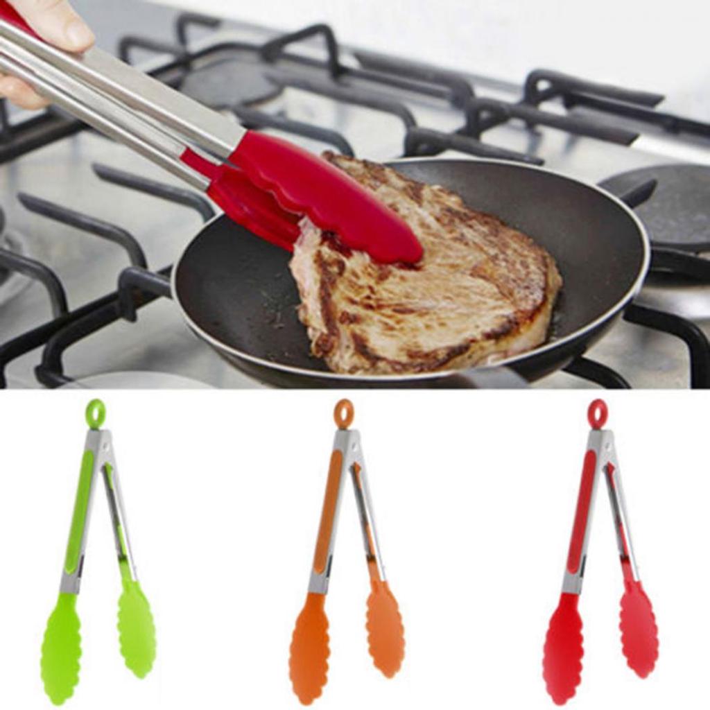 2pcs Barbecue Pinces Poignée En Silicone Barbecue clip Cuisine Salade Serving Cuisine Outil