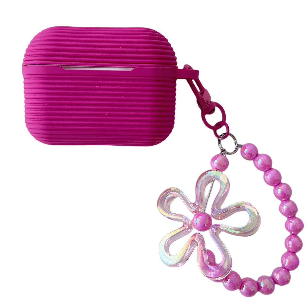 New apple AirPods silicone earphone case hand beads + horizontal silicone color silicone AirPods pro1