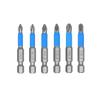 Blue Leather Case 12-Piece Cross-Head Anti-Slip Bit Set, S2 Material, 50mm Screwdriver Blades