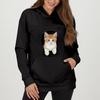 Women's Color Hoodie Loose Fit Casual Sweatshirt for Small Dogs and Cats