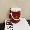 Stylish Baby Yarn Knitted Gloves And Creative Shoulder Bag For Girls And Boys