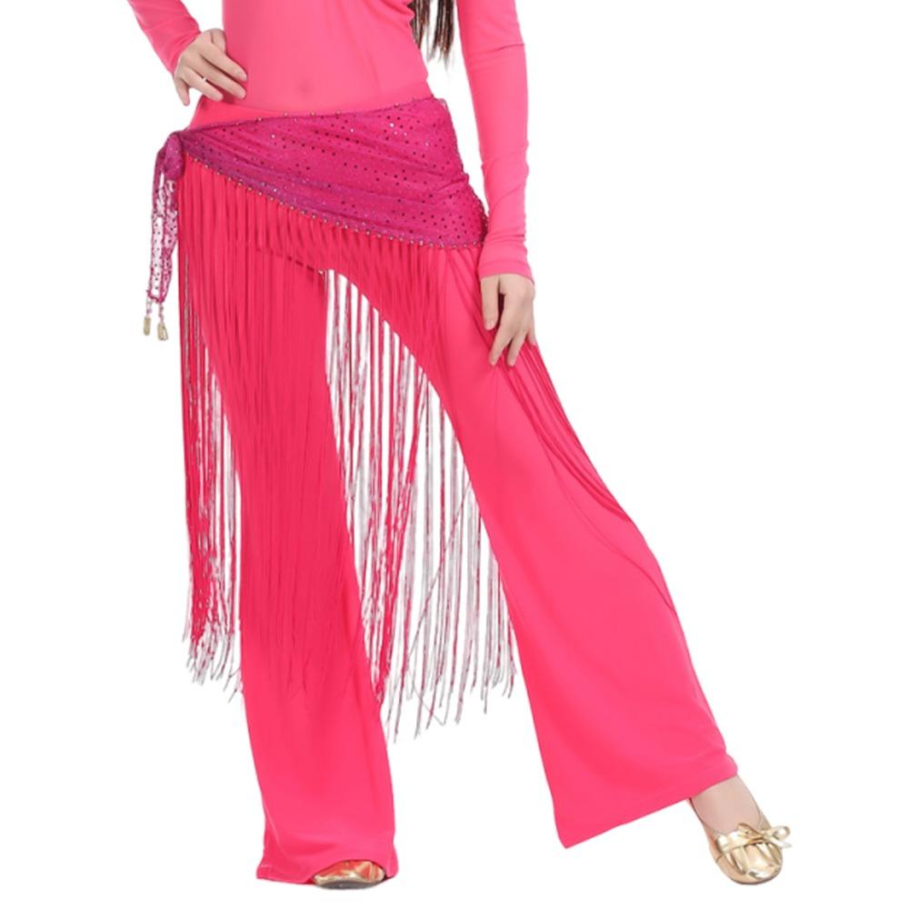 Fashion Sequins Tassels Belly Dance Belt Jazz Dance Street Dance Triangle Hip Scarf Show Costumes Shiny Waist Chain for Women