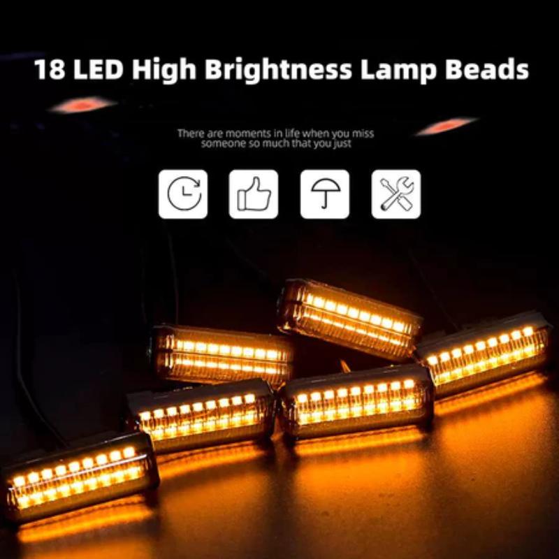 18LED Front Grille Light For Haval H5 Car Daytime Running Light Wheel Eyebrow Lamp 12V