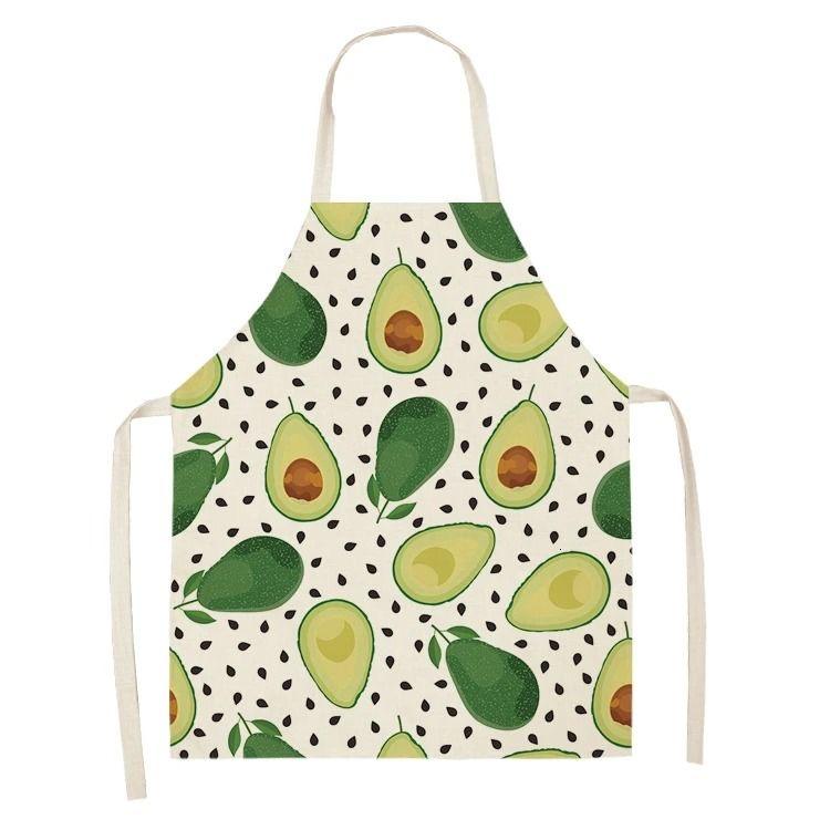 Avocado Pattern Apron Adult Children Sleeveless Anti-fouling Kitchen Home Kitchen Baking Waist Bib
