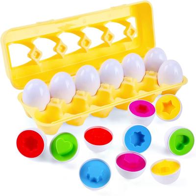 Bacolos Matching Montessori Educational Toy for Boys and Girls Ages and Shape Interlocking Eggs Eggs, Toy, 3, 4, 5, Birthday/Christmas Gift, Matching,