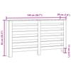 Radiator Cover with Vintage Wood Look 149 x 20 x 82 cm Engineered Wood