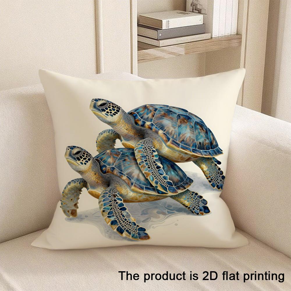 1pc Various 2D Flat-Printed Cushion Covers with Different Animal and Pattern Designs Sofa cushion cover home bedroom decoration