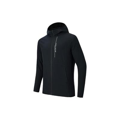 Training Series Letter Zipper Hooded Jacket Men Jacket Basic-Black 952347601-4