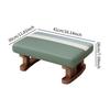 Rectangle Footrest with Wooden Legs, Padded Foot Stool, Small Ottoman for Bedroom