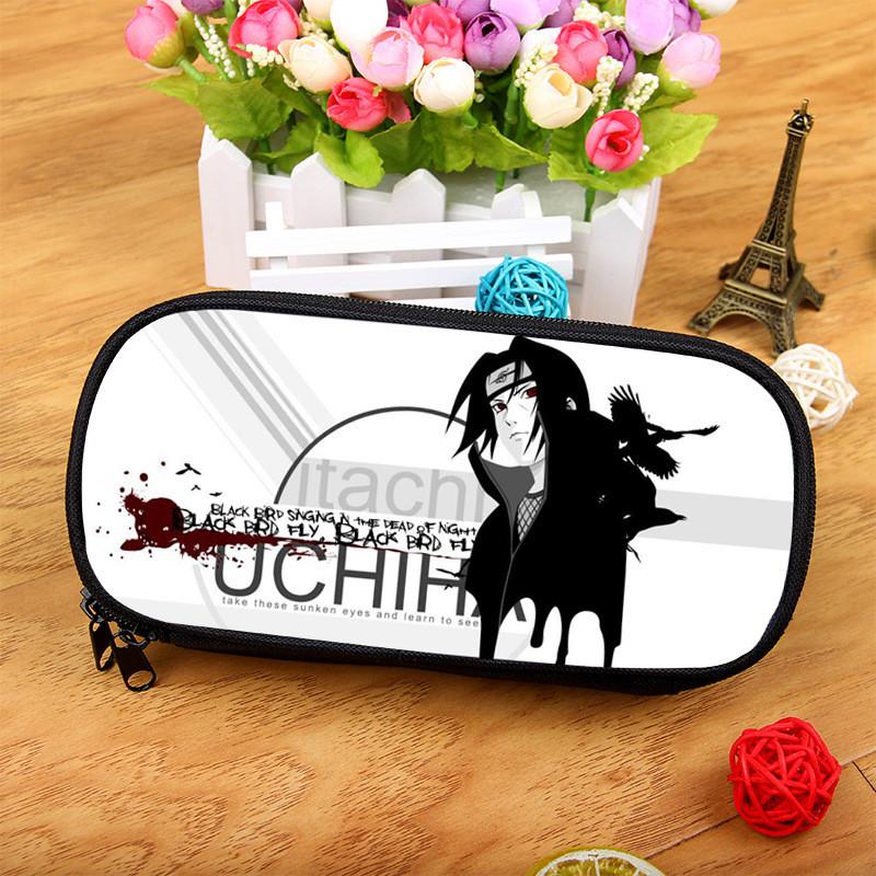 Naruto Uchiha Kakashi Large Capacity Nylon Pencil Case For Students And Office Use