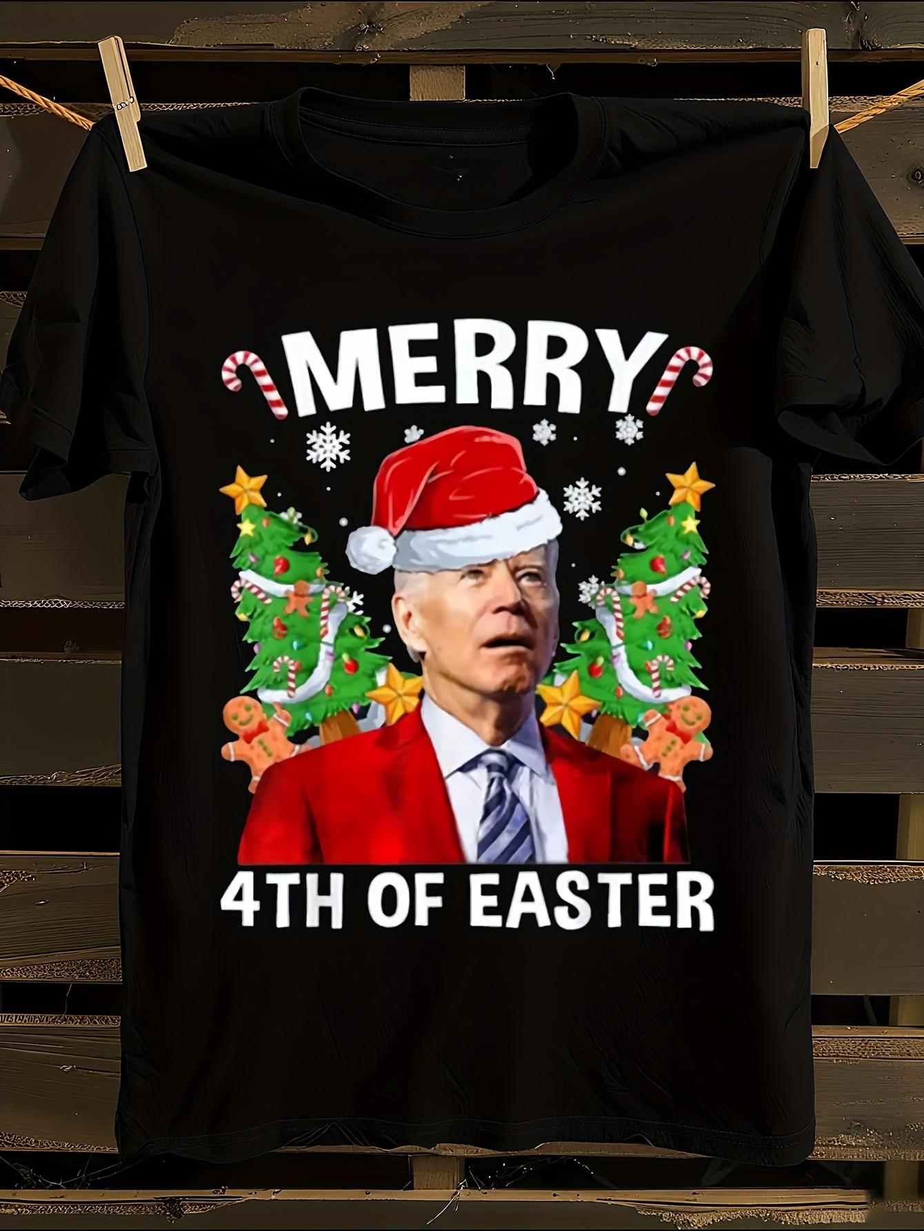 Funny Joe Biden Christmas 4th of July Mashup Tshirt S