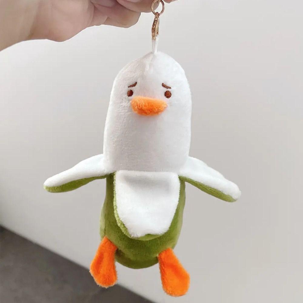 Weicher Plüsch-Enten-Schlüsselanhänger Daunenbaumwolle Rucksack-Anhänger Schlüsselanhänger Stofftiere Kinderspielzeug Geschenke