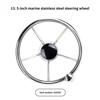 Quick Install Stainless Steel Marine Steering Wheel 13.5 Inch Suitable For Boats Yachts Fast Setup Without Special Tools