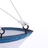 Mediterranean Style Marine Nautical Wooden Blue Boat Ship Wood Crafts Ornaments