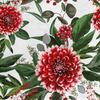 Royal Samt Stoff Polyester Zum Nähen - Motiv Dahlienblüte