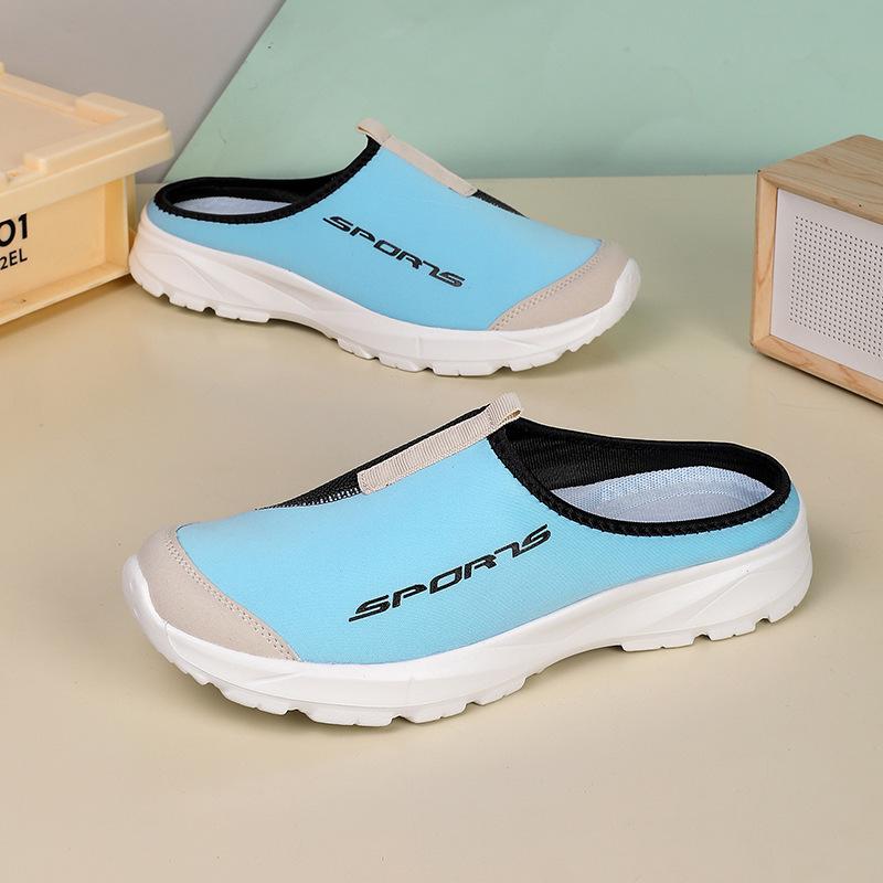 Summer new slippers breathable and light casual shoes simple half-tray soft-soled slippers