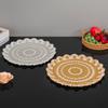 Gold Round Tray European Design Round Serving Tray Ornate Fruit Plate High-Luster Finish Table Decor Antique Look for Party