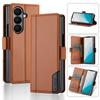 Luxury Business Flip Cards Solt Wallet Leather Phone Case for Samsung Z Fold 8 Ultra 7 6 5 4 3 Shockproof Book Stand Slim Cover
