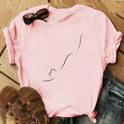 Tee Top Fashion T Shirt Clothing 90s Wild Animal Style Trend Casual Short Sleeve Women Print Lady Female Graphic T-shirt