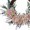 Artificial Front Door Eucalyptus Flower Wreath Spring Wedding Party Decor