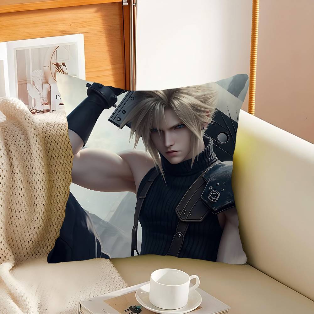 

C-Cloud Strife Stitch Lucky Dragon Pillow Cover Sofa Cushion Cover Home Room Decoration Children Gift 12x12Inch