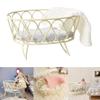 1:12 Miniature Simulation Furniture Metal Baby Basket with One Padding for Bjd Ob11 Doll House