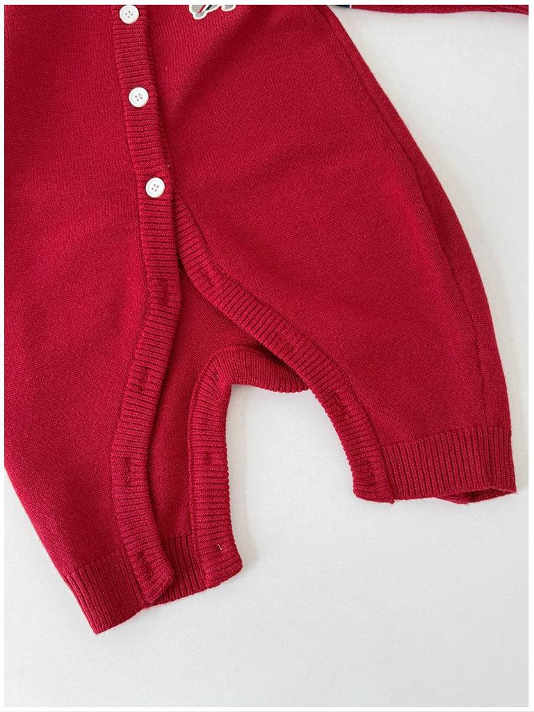 2026 New Year Red Family Sweaters: Parent-Child, Baby, and Toddler Outfits for Family of Three or Four