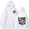 Love Never Fails Print Letter Hoodies Men/Women Sweatshirt Black Autumn Vintage Oversized Harajuku Loose Tops Casual Pullovers