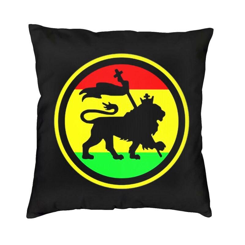 

Lion Of Judah Rasta Jamaican Reggae Cushion Cover Double Side Print Throw Pillow Case for Car Fashion Pillowcase Home Decor 30x30cm 12x12in