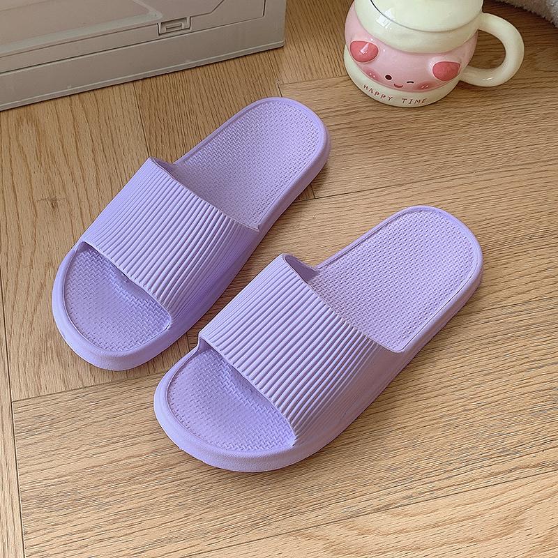 

Летние женские домашние тапочки, плоские пляжные комнатные шлепанцы, мягкие удобные нескользящие тапочки, дышащие легкие мужские тапочки для ванной 40-41 фиолетовый