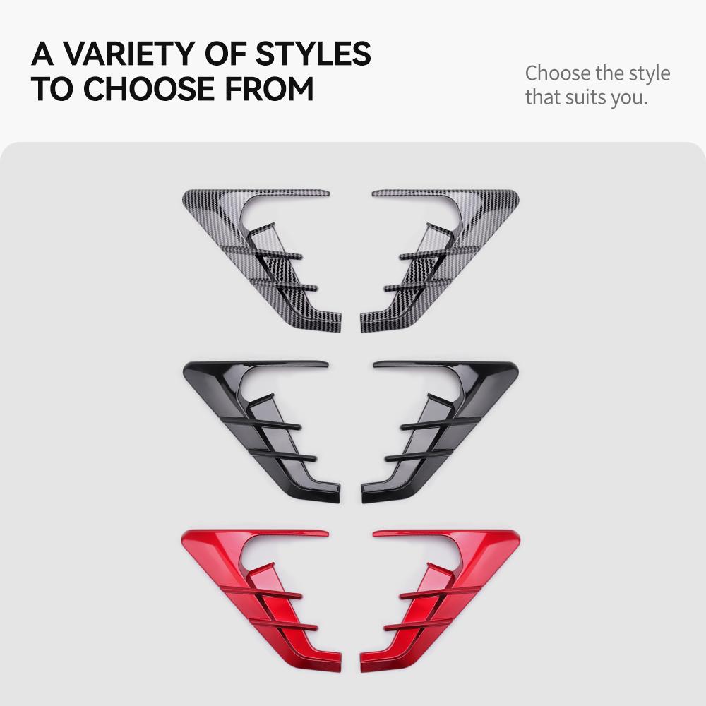 YZ For Tesla Model 3 Y 2025-2025 External Side Camera Protection Cover Carbon Fiber Fender Trim Cover Car Accessories