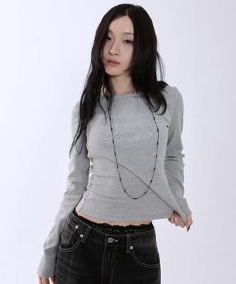 Leoninghai Hotfix Lettering L/S Tee [Gray]