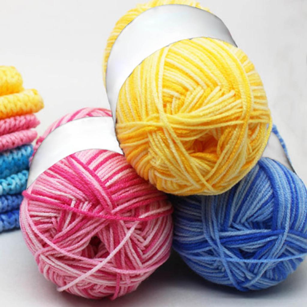 Crochet Yarn Soft Acrylic Yarn Cotton Yarn Knitting Yarn Weaving Yarn for Knitting Scarf Sweater Crochet Craft 50g