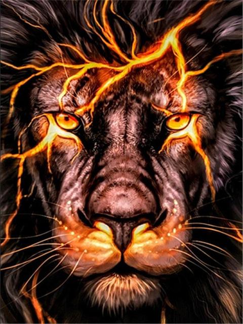 5d diamantová malba Wolf Mosaic Zvířecí kamínky Obrázky DIY Diamantové vyšívání Tygří křížový steh Mountain Wall Art